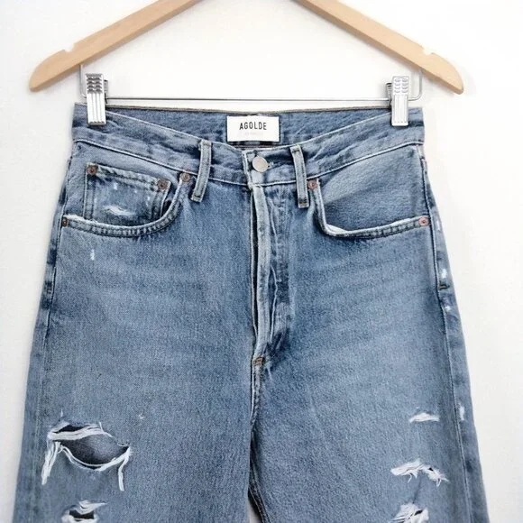 Agolde 90's Loose Distressed Jeans in Major 24